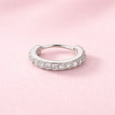 Piercing Nariz Argolinha Cravejada com Zircônias Multifunção para Atacado - 12 Unidades