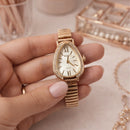 Relógio Feminino Luxo Gota Com Strass Correa - 12 Unidades