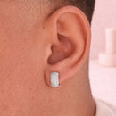 Brinco Masculino Argola Cravejada com Zircônias Bijuteria para Atacado - 12 Unidades