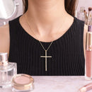 Colar Corrente Crucifixo Cravejado - 12 Unidades