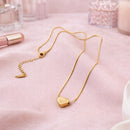 Colar Clássico Coração com Cordão Veneziano - 12 Unidades