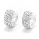 Brinco Masculino Argola Cravejada com Zircônias Bijuteria para Atacado - 12 Unidades