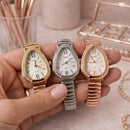 Relógio Feminino Luxo Gota Com Strass Correa - 12 Unidades