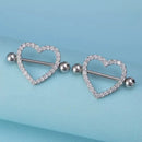 Piercing Mamilo Coração com Zircônias | Bijuteria para Atacado - 12 Unidades