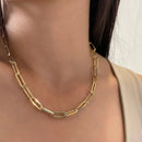 Colar Correntaria M com Design em Elos Retangulares Médios 60cm - 12 Unidades / 1 Dúzia