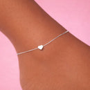 Tornozeleira Mini Coração corrente Veneziana Dourado e Prata - 12 Unidades