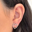 Conjunto Colar e brinco gravatinha de coração - 12 Unidades