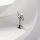 Piercing Raio com Zircônias Cravejado para Orelha Tragus e Helix - 12 Unidades