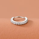 Piercing Nariz Argolinha Cravejada com Zircônias Multifunção para Atacado - 12 Unidades