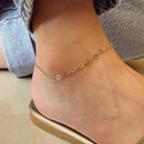 Tornozeleira Elos Coração Dourado ou Prata - 12 Unidades