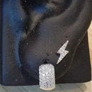 Piercing Raio com Zircônias Cravejado para Orelha Tragus e Helix - 12 Unidades