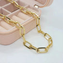 Colar Correntaria M com Design em Elos Retangulares Médios 60cm - 12 Unidades / 1 Dúzia