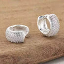 Brinco Masculino Argola Cravejada com Zircônias Bijuteria para Atacado - 12 Unidades