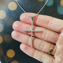 Colar Corrente Crucifixo Cravejado - 12 Unidades