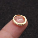 Piercing Nariz Argolinha Cravejada com Zircônias Multifunção para Atacado - 12 Unidades