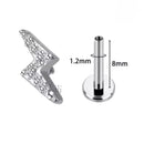 Piercing Raio com Zircônias Cravejado para Orelha Tragus e Helix - 12 Unidades