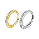 Piercing Nariz Argolinha Cravejada com Zircônias Multifunção para Atacado - 12 Unidades