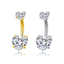 Piercing Aço Cirúrgico Umbigo Coração | Banana - 12 Unidades