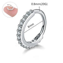 Piercing Nariz Argolinha Cravejada com Zircônias Multifunção para Atacado - 12 Unidades