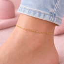 Tornozeleira Elos Coração Dourado ou Prata - 12 Unidades