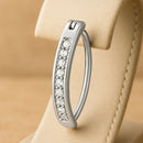 Piercing De Umbigo Argola Aço Inox 1 Fileira De Zircônia Aço Cirúrgico - 12 Unidades