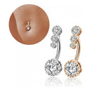 Piercing Umbigo Ponto De Luz Antialérgico Aço Cirúrgico - 12 Unidades