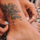 Tornozeleira Bolinha Dourada ou Prata com corrente Veneziana - 12 Unidades