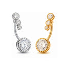 Piercing Umbigo Ponto De Luz Antialérgico Aço Cirúrgico - 12 Unidades